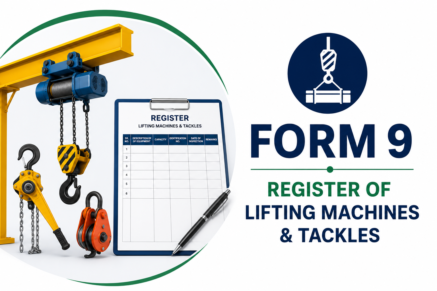 Form 9 Register of Lifting Machines and Tackles